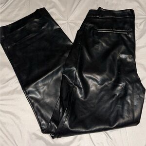 faux leather jeans